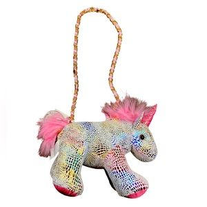 NWT! OLLY & ME PINK UNICORN ZIP UP PURSE FOR KIDS GIRLS PLUSH TOY